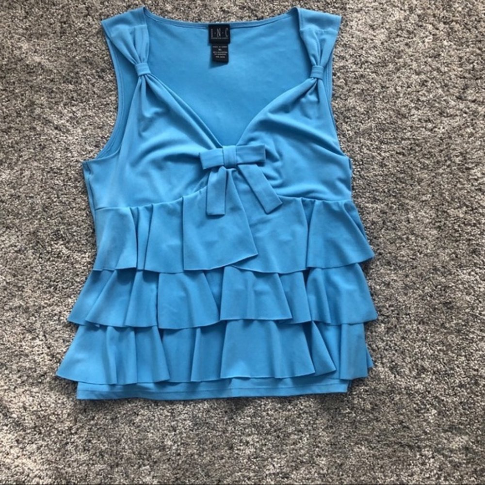 INC Ruffle Bow Front Tank Top - Picture 3 of 5